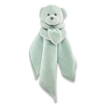 BABY COMFORTER BEAR GREEN NATURAL