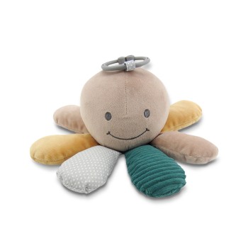 BABY TOY OCTOPUS NATURAL BLUE AND BEIGE