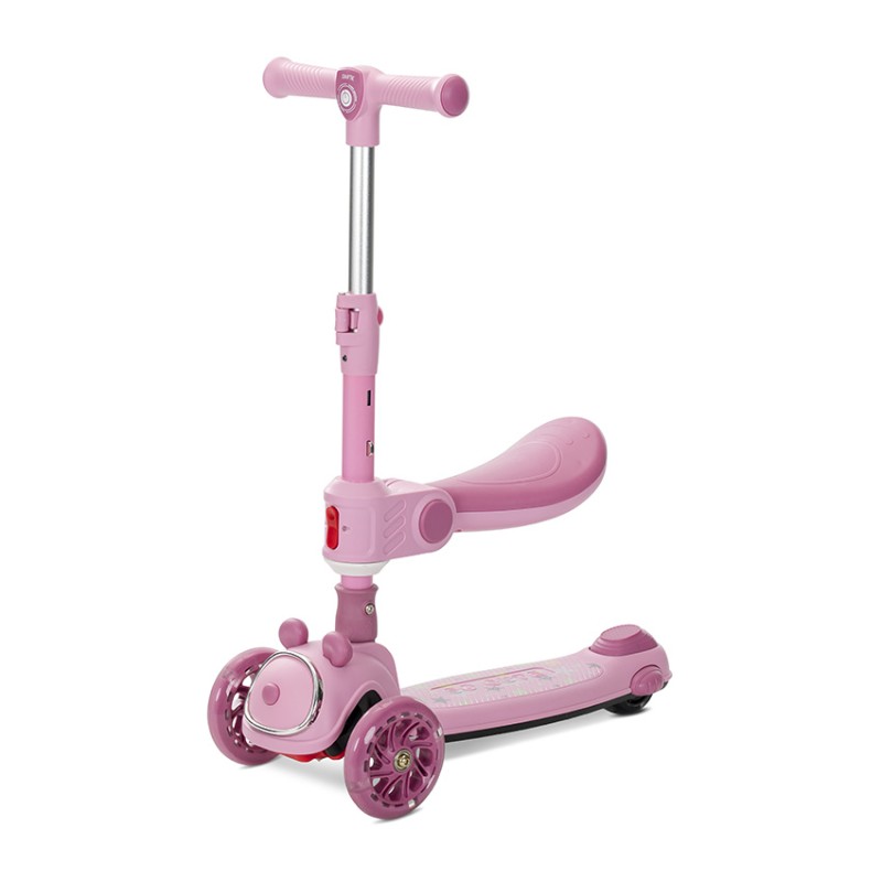 FOLDABLE SCOOTER SWIFTIE UP 50 KG LED/MUSIC PINK