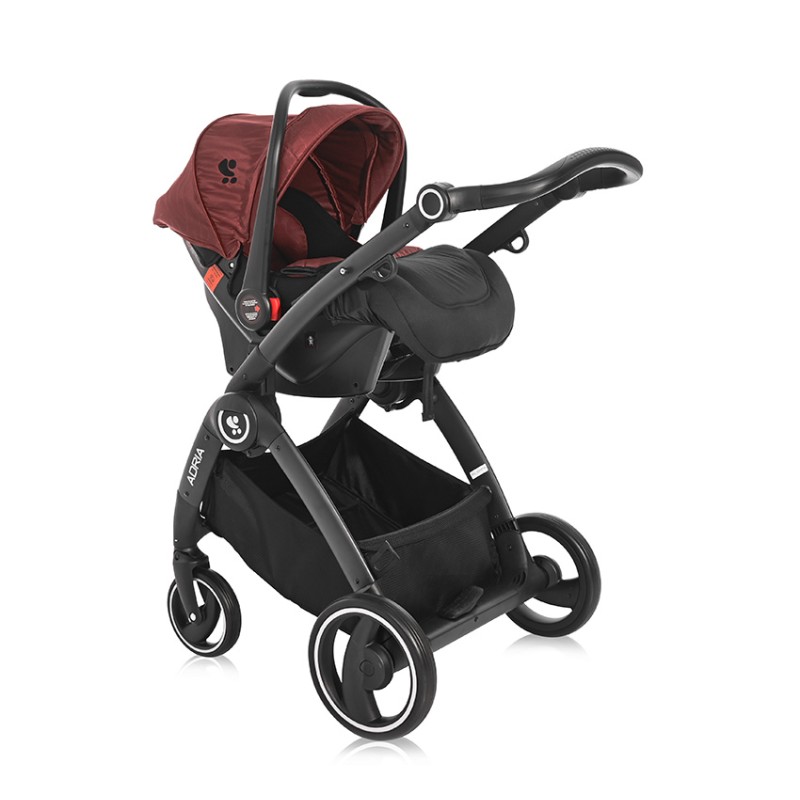 BABY STROLLER ADRIA BLACK&RED