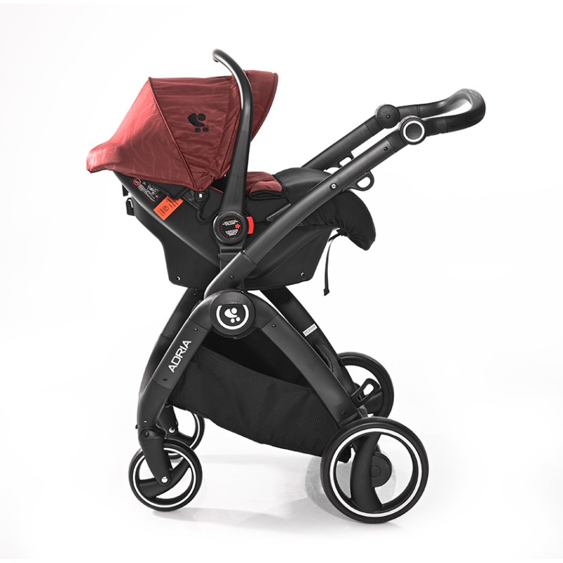 BABY STROLLER ADRIA BLACK&RED
