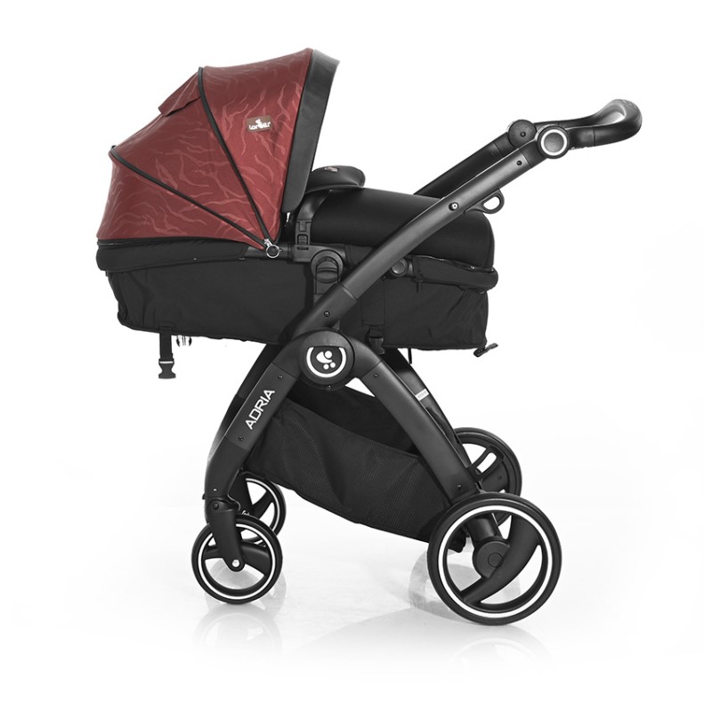 BABY STROLLER ADRIA BLACK&RED