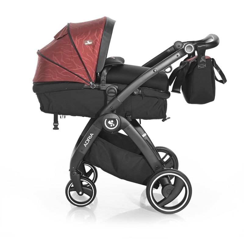 BABY STROLLER ADRIA BLACK&RED