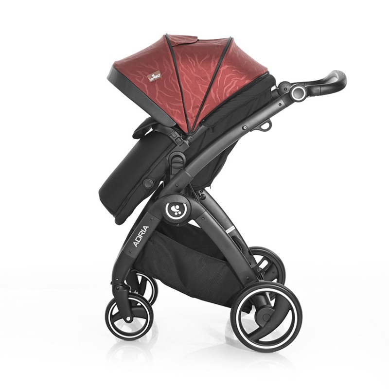 BABY STROLLER ADRIA BLACK&RED
