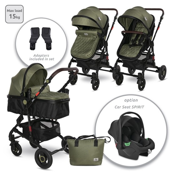BABY STROLLER ALBA PREMIUM LODEN GREEN+ADAPTERS
