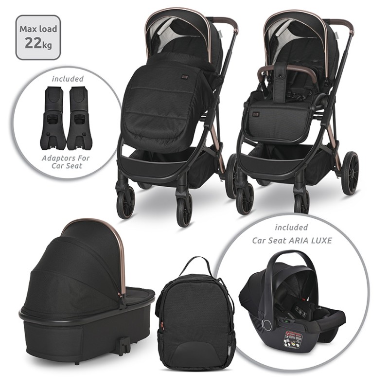 BABY STROLLER ARIA 3 in 1 BLACK