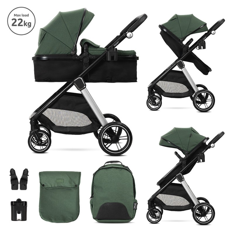 BABY STROLLER ASPEN GREEN 2in1 with transformable