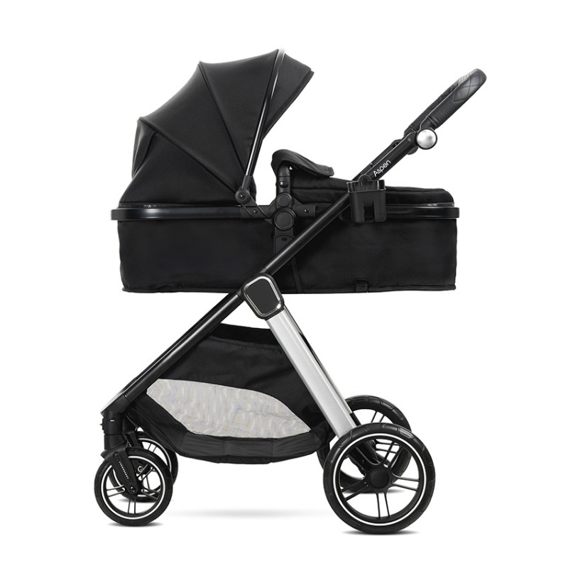 BABY STROLLER ASPEN BLACK 3in1 with transformable