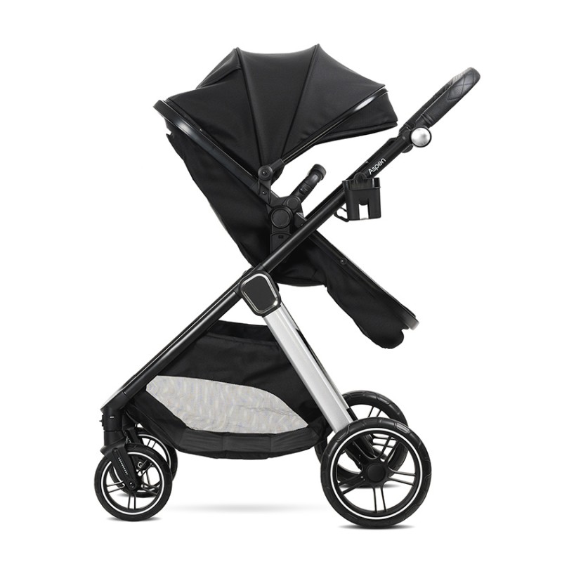 BABY STROLLER ASPEN BLACK 3in1 with transformable