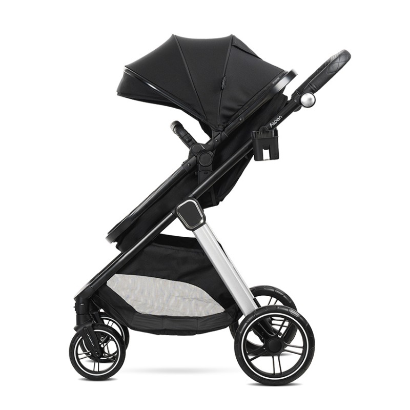 BABY STROLLER ASPEN BLACK 3in1 with transformable