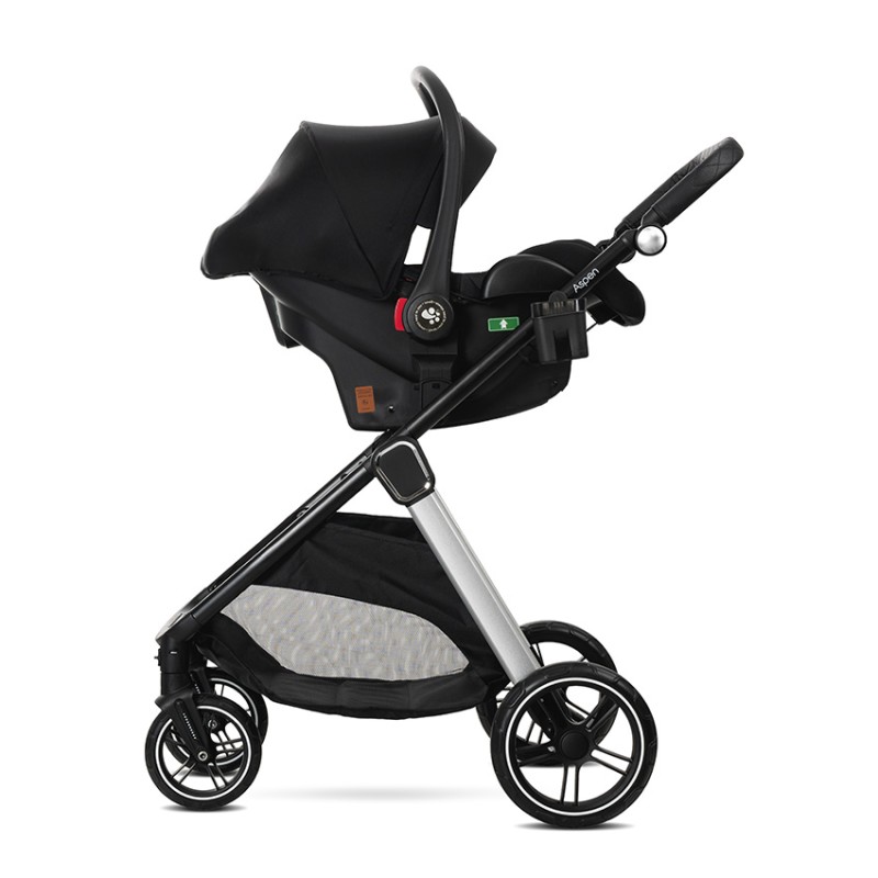 BABY STROLLER ASPEN BLACK 3in1 with transformable