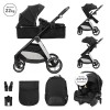 BABY STROLLER ASPEN BLACK 3in1 with transformable