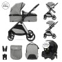 BABY STROLLER ASPEN GREY 3in1 with transformable s