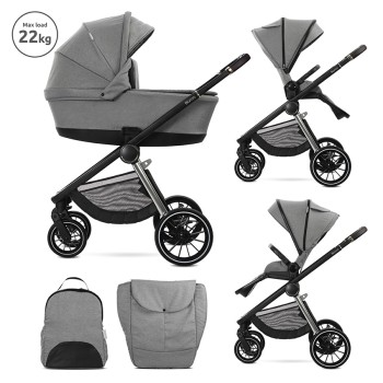 BABY STROLLER BIANCA GREY 2 IN 1 UP TO 22KGS + ADA