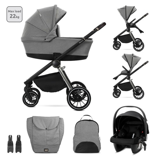 BABY STROLLER BIANCA GREY 3in1 UP TO 22KGS WITH PR BABY STROLLER BIANCA GREY 3in1 UP TO 22KGS WITH PR