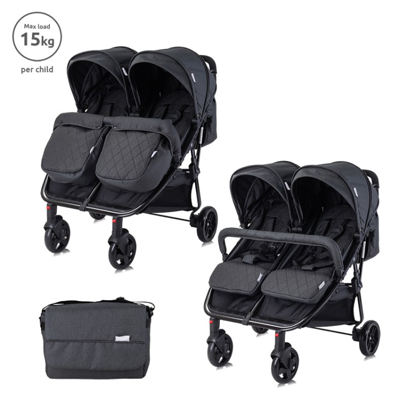 BABY STROLLER DUO+BAG BLACK