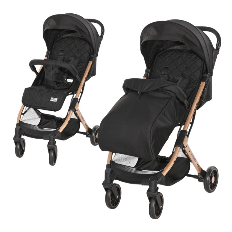 BABY STROLLER FIORANO BLACK +FOOTCOVER