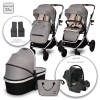 BABY STROLLER GLORY OPALINE GREY+ADAPTERS
