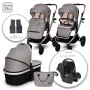 BABY STROLLER GLORY OPALINE GREY+ADAPTERS