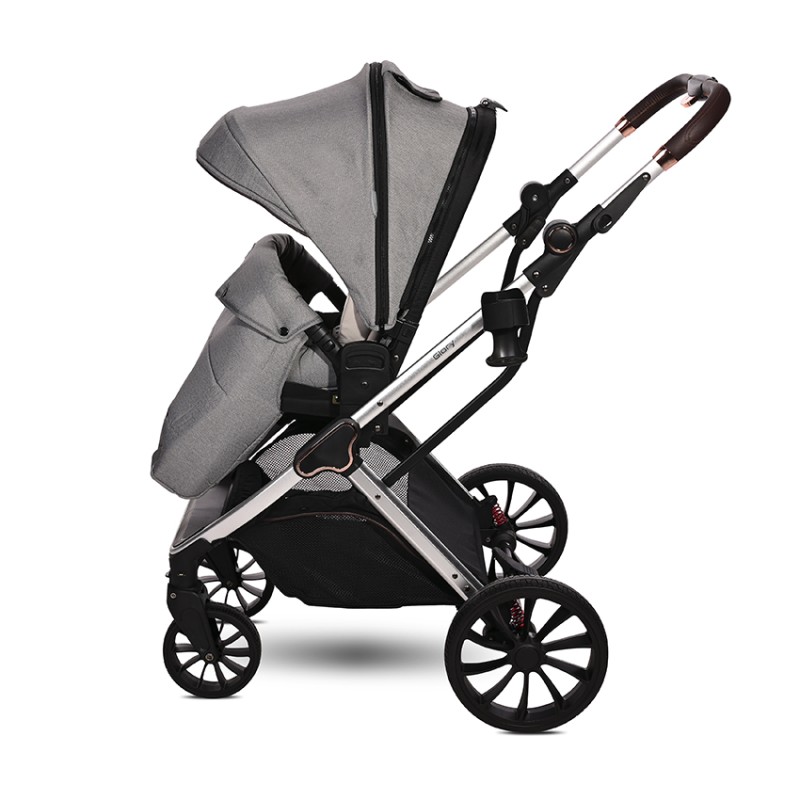 BABY STROLLER GLORY OPALINE GREY+ADAPTERS