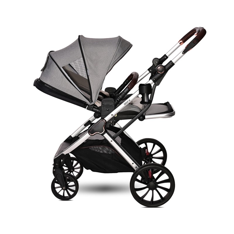 BABY STROLLER GLORY OPALINE GREY+ADAPTERS