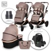 BABY STROLLER GLORY PEARL BEIGE+ADAPTERS
