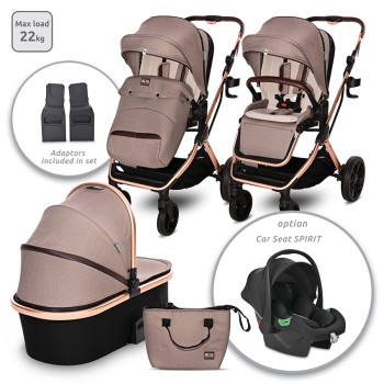 BABY STROLLER GLORY PEARL BEIGE+ADAPTERS