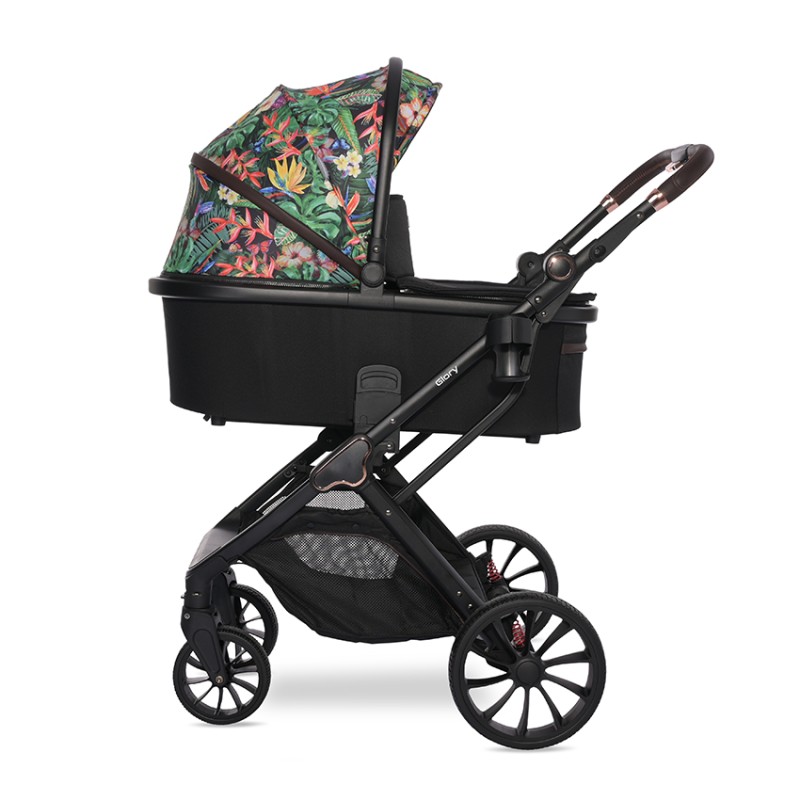 BABY STROLLER GLORY TROPICAL FLOWERS +ADAPTERS
