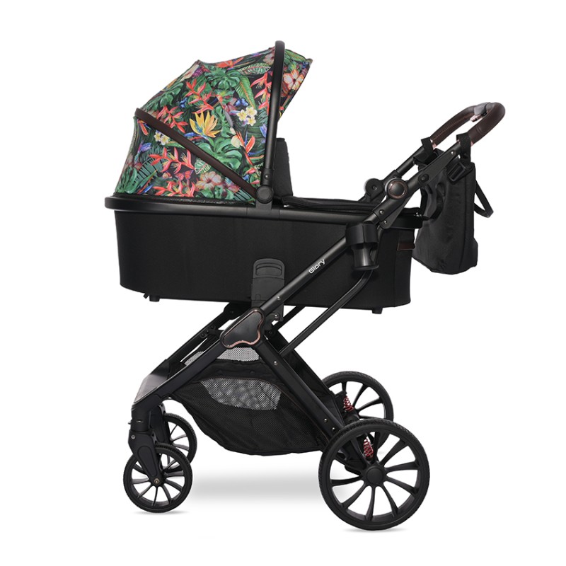 BABY STROLLER GLORY TROPICAL FLOWERS +ADAPTERS