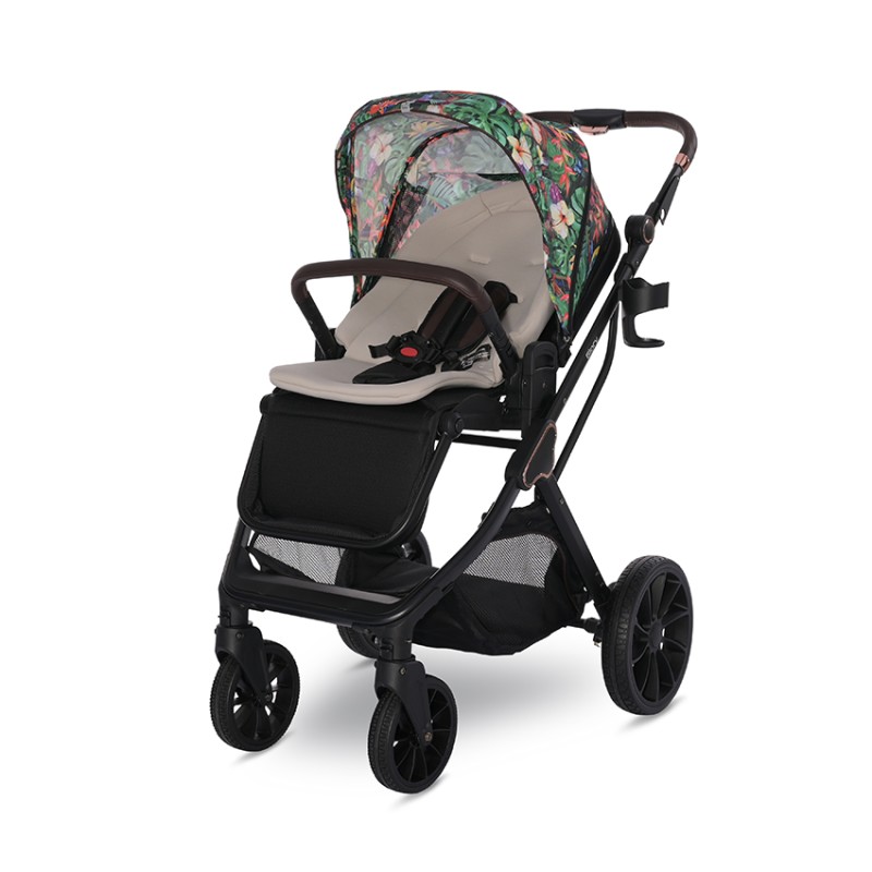 BABY STROLLER GLORY TROPICAL FLOWERS +ADAPTERS