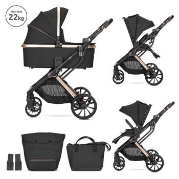BABY STROLLER GLORY 2in1 BLACK +ADAPTER+pram body