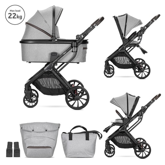 BABY STROLLER GLORY 2in1 GREY+ADAPTERS+pram body BABY STROLLER GLORY 2in1 GREY+ADAPTERS+pram body