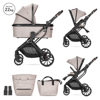 BABY STROLLER GLORY 2in1 BEIGE +ADAPTERS+pram body