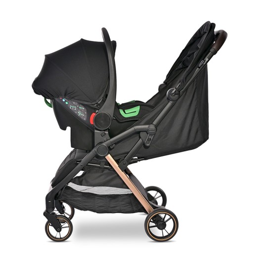 AUTOFOLDING BABY STROLLER LORET up to 22 kg BLACK AUTOFOLDING BABY STROLLER LORET up to 22 kg BLACK