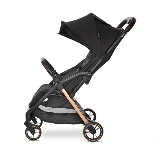 AUTOFOLDING BABY STROLLER LORET up to 22 kg BLACK AUTOFOLDING BABY STROLLER LORET up to 22 kg BLACK