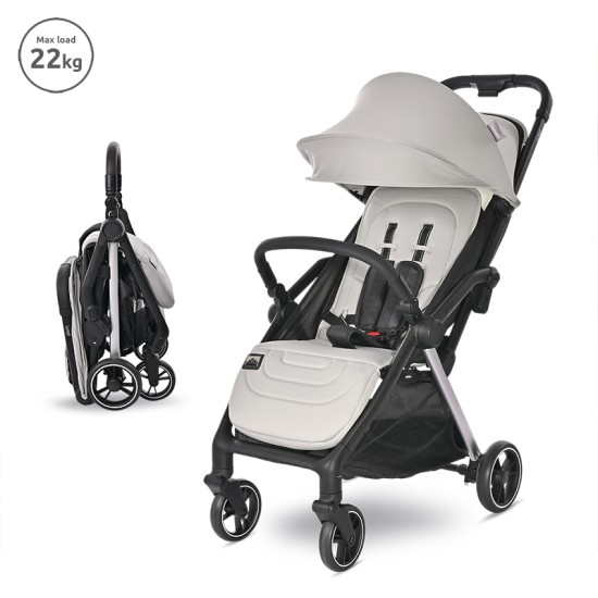 AUTOFOLDING BABY STROLLER LORET 22 kg GREY JASPER AUTOFOLDING BABY STROLLER LORET 22 kg GREY JASPER