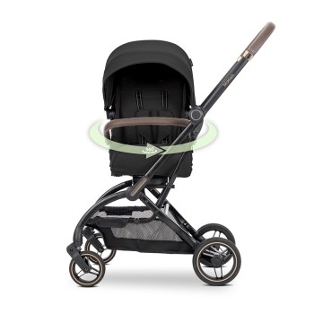 BABY STROLLER MAKAYA BLACK UP TO 22KGS WITH ROTATI