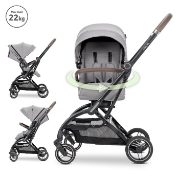 BABY STROLLER MAKAYA GREY UP TO 22KGS WITH ROTATIO