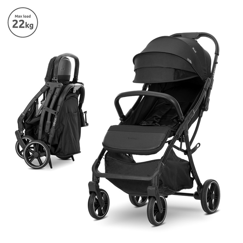AUTOFOLDING STROLLER MINORI BLACK up to 22 kg