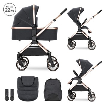 BABY STROLLER REYA BLACK 2in1 pram body WITH GIFT