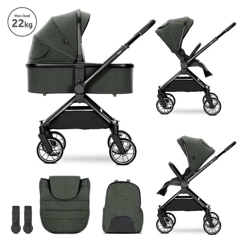 BABY STROLLER REYA GREEN 2in1 with reversible hand