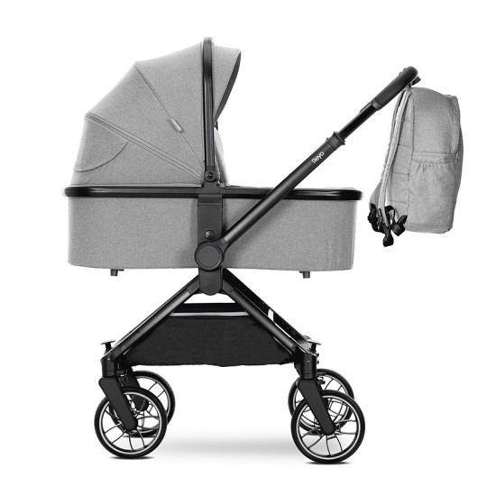 BABY STROLLER REYA 3in1 GREY with reversible handl