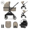BABY STROLLER REYA 3in1 BROWN with reversible hand