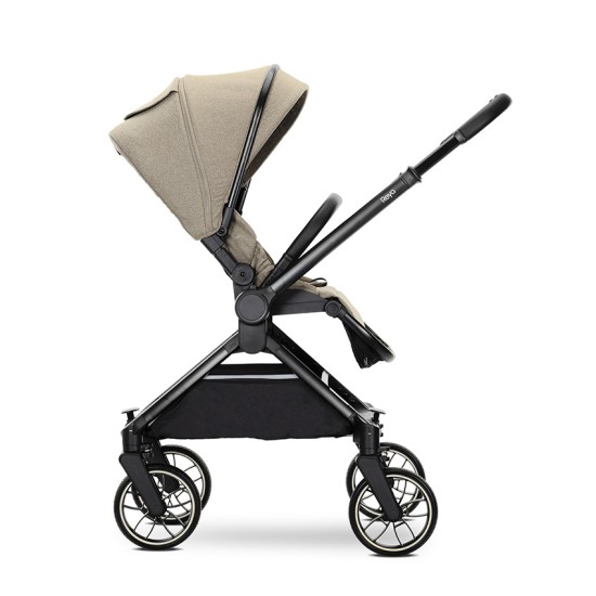 BABY STROLLER REYA 3in1 BROWN with reversible hand