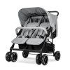 TWIN BABY STROLLER TWIN GREY+BAG