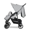 TWIN BABY STROLLER TWIN GREY+BAG