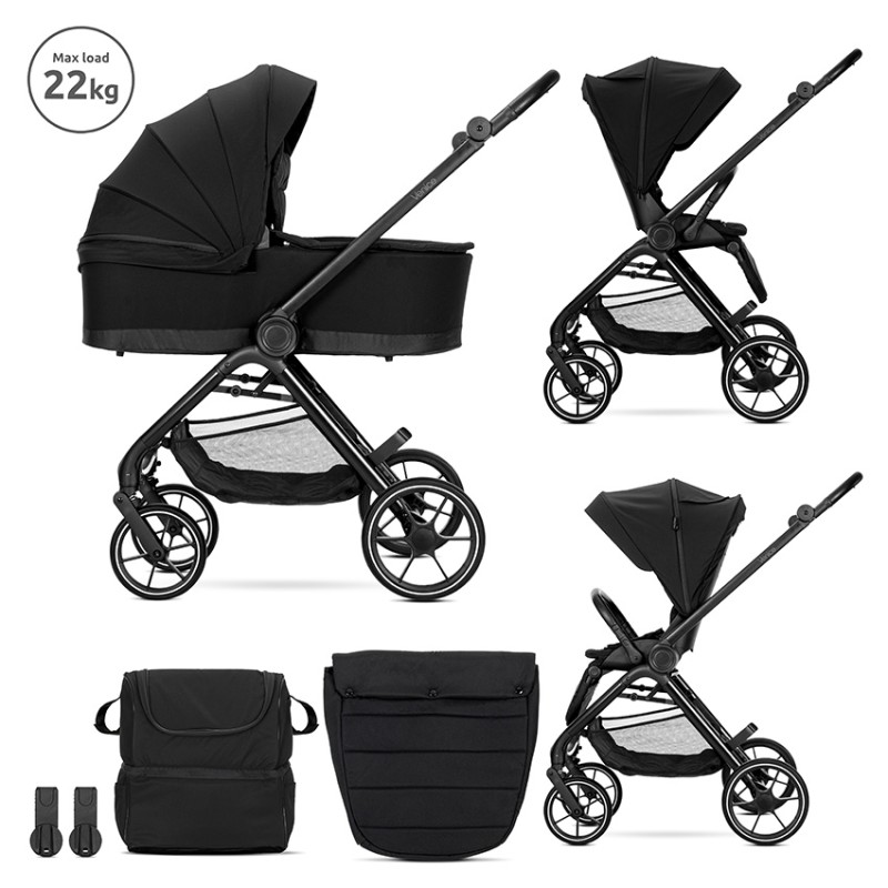 BABY STROLLER VENICE 2in1 up to 22 kg BLACK with p