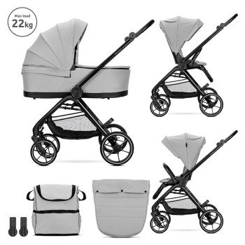 BABY STROLLER VENICE GREY 2in1 up to 22 kg with pr