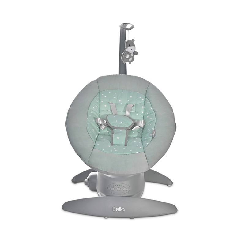 BABY SWING CRADLE BELLA FROSTY GREEN STARS