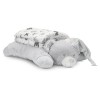 POFFY DUO WHITE BLANKET WITH GREY TEDDY BEAR  PILL